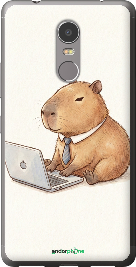 2D пластиковый чехол Funny Capybara CEO Working для Lenovo K6 Note - 6777t-453 изображение 