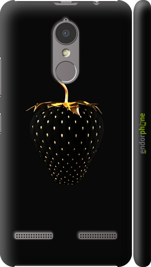 

3D пластиковий матовий чохол "Чорна полуниця" для Lenovo K6, Чорний