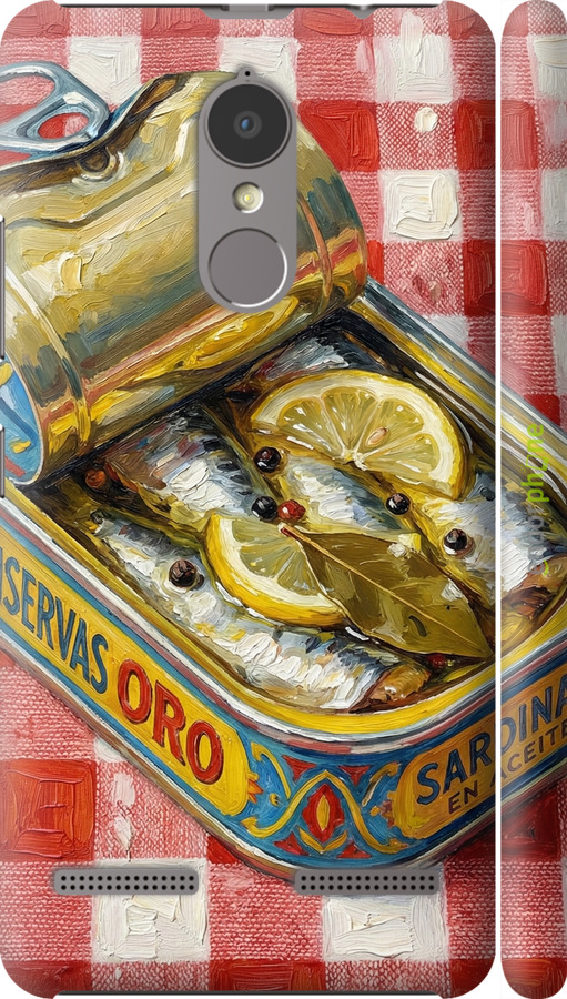 3D пластиковый матовый чехол Vintage Sardine Tin Phone для Lenovo K6 - 6772m-452 изображение 