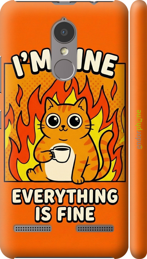 3D пластиковый матовый чехол Funny Cat для Lenovo K6 - 6786m-452 изображение 