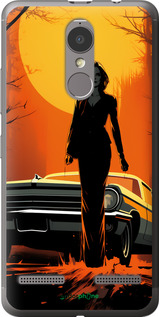 2D пластиковый чехол Чехол для телефона Девушка возле автомобиля для Lenovo K6 - 5946t-452 изображение 