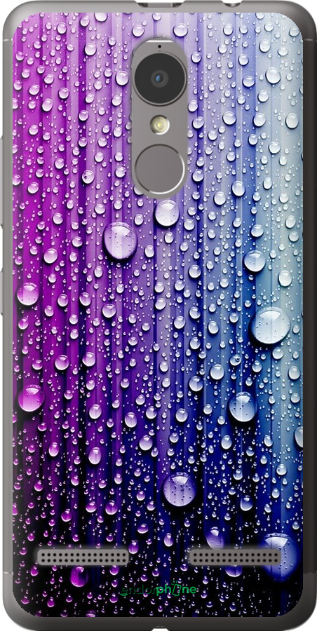 

2D пластиковий чохол "Краплини води" для Lenovo K6, Синій