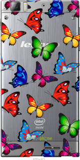 Силиконовый чехол Красочные мотыльки для Lenovo K900 - 4761u-671 изображение 