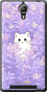 Силіконовий чехол Котик в цветах для Lenovo P90 - 6390u-234 изображение 