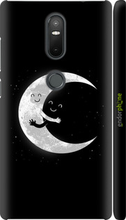 3D пластиковый матовый чехол Лунные объятия для Lenovo Phab 2 Plus - 6508m-990 изображение 