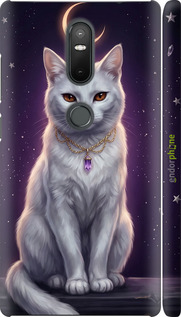 3D пластиковий матовий чехол Mystic White Cat Gothic Dark Purple Gold для Lenovo Phab 2 Plus - 6805m-990 изображение 