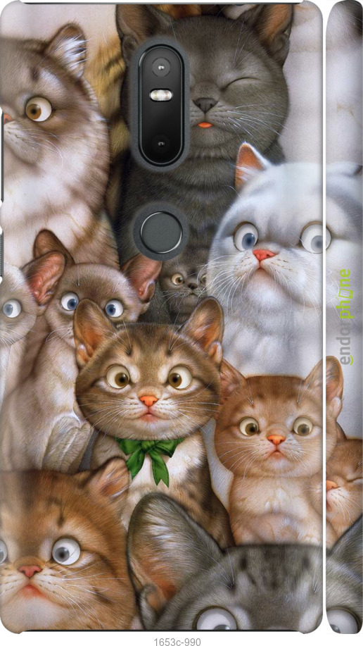 

3D пластиковий матовий чохол "Коти" для Lenovo Phab 2 Plus