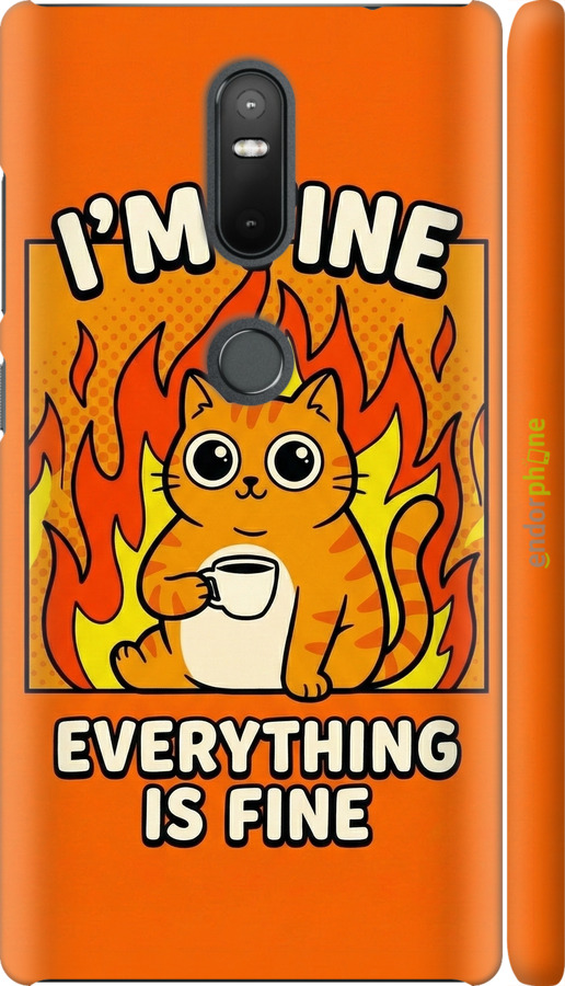 3D пластиковый матовый чехол Funny Cat для Lenovo Phab 2 Plus - 6786m-990 изображение 