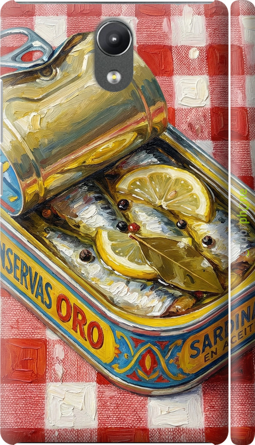 3D пластиковый матовый чехол Vintage Sardine Tin Phone для Lenovo Phab 2 - 6772m-956 изображение 
