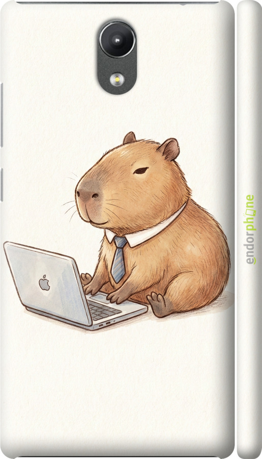 3D пластиковый матовый чехол Funny Capybara CEO Working для Lenovo Phab 2 - 6777m-956 изображение 