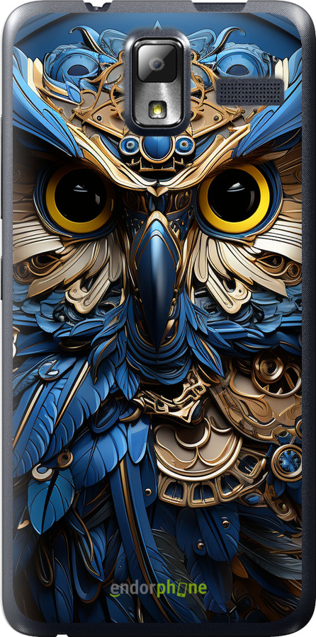 Силиконовый чехол Сова v2 для Lenovo S580 - 5649u-947 изображение 