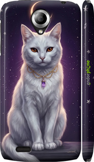 3D пластиковий матовий чехол Mystic White Cat Gothic Dark Purple Gold для Lenovo S820 - 6805m-52 изображение 