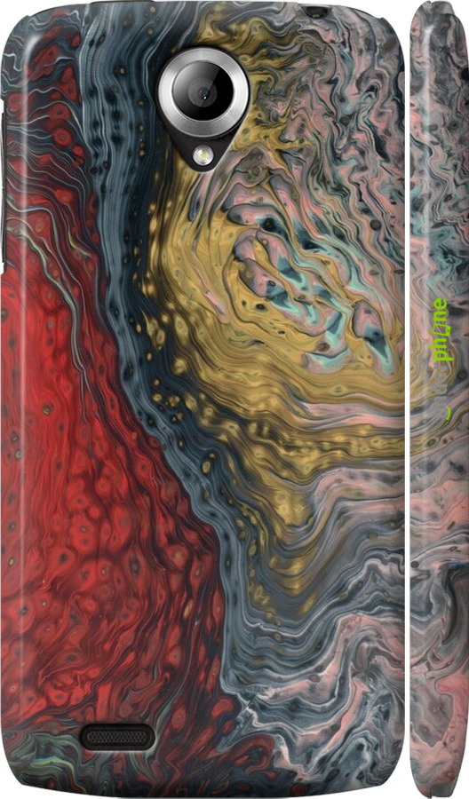 3D пластиковый матовый чехол С изображением абстрактной живописи для Lenovo S820 - 6530m-52 изображение 