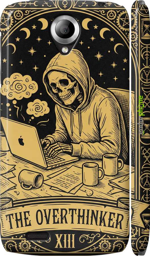 3D пластиковий матовий чехол The Overthinker для Lenovo S820 - 6774m-52 изображение 