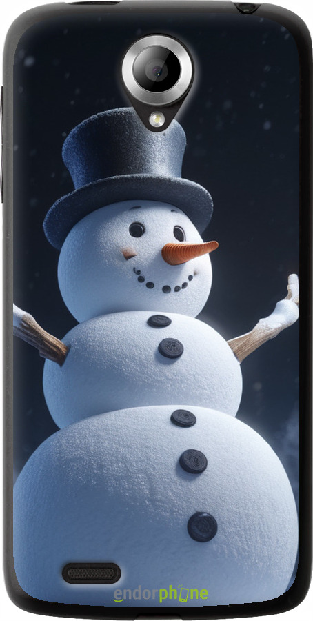 Силиконовый чехол Снеговик для Lenovo S820 - 5826u-52 изображение 