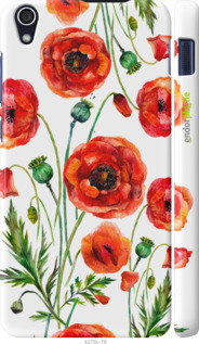 3D пластиковий глянцевий чехол Намальовані маки для Lenovo S850 - 4278c-78 изображение 