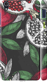 3D пластиковий глянцевий чехол Гранат для Lenovo S850 - 4692c-78 изображение 