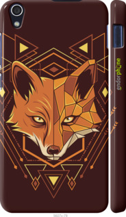 3D пластиковый глянцевый чехол Лиса геометрия для Lenovo S850 - 5607c-78 изображение 