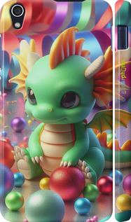 3D пластиковый матовый чехол Веселый дракончик для Lenovo S850 - 5812m-78 изображение 