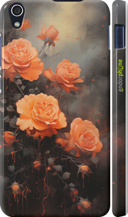 3D пластиковый глянцевый чехол Оранжевые розы для Lenovo S850 - 5944c-78 изображение 