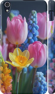 3D пластиковий матовий чехол Весняні квіти для Lenovo S850 - 6058m-78 изображение 