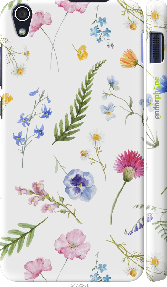 3D пластиковый матовый чехол Цветочный фон v2 для Lenovo S850 - 5472m-78 изображение 