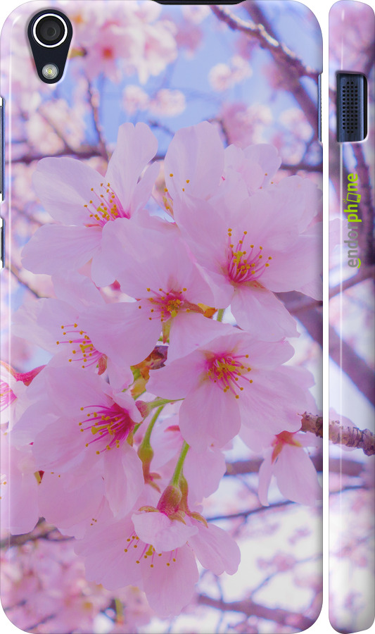 3D пластиковий матовий чехол Сакура для Lenovo S850 - 6029m-78 изображение 