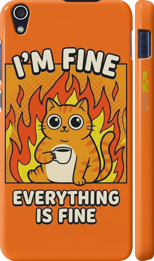 3D пластиковый матовый чехол Funny Cat для Lenovo S850 - 6786m-78 изображение 