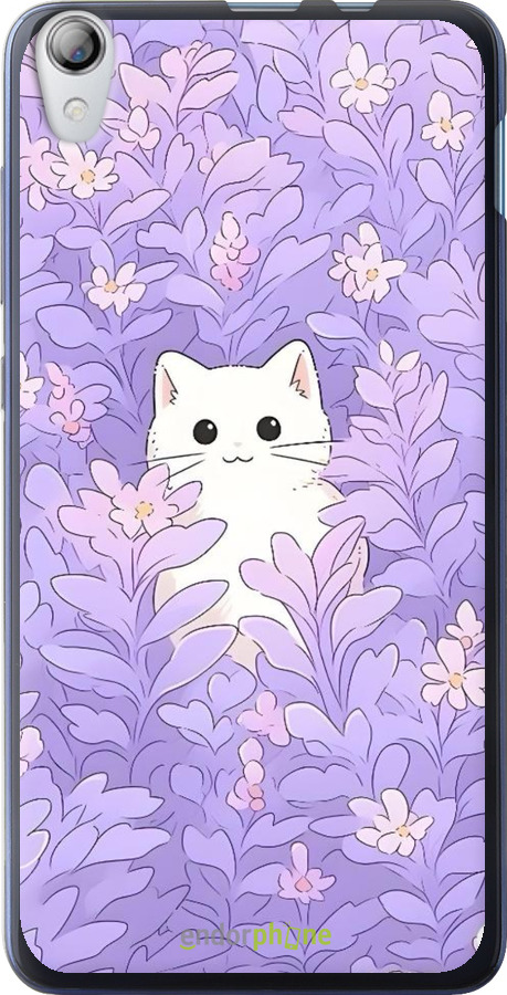 Силіконовий чехол Котик в цветах для Lenovo S850 - 6390u-78 изображение 