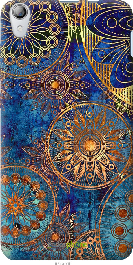 Силиконовый чехол Золотой узор для Lenovo S850 - 678u-78 изображение 