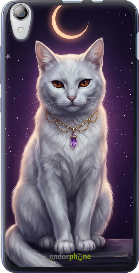 Силіконовий чехол Mystic White Cat Gothic Dark Purple Gold для Lenovo S850 - 6805u-78 изображение 