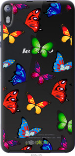Силиконовый чехол Красочные мотыльки для Lenovo S858T - 4761u-374 изображение 