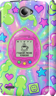 3D пластиковый глянцевый чехол Y2K Aesthetic Retro Pet: Годуй мене кавою для Lenovo S920 - 6784c-53 изображение 