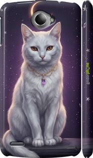 3D пластиковий глянцевий чехол Mystic White Cat Gothic Dark Purple Gold для Lenovo S920 - 6805c-53 изображение 