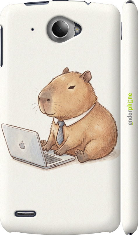 3D пластиковый глянцевый чехол Funny Capybara CEO Working для Lenovo S920 - 6777c-53 изображение 