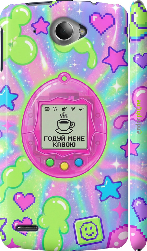 3D пластиковый глянцевый чехол Y2K Aesthetic Retro Pet: Годуй мене кавою для Lenovo S920 - 6784c-53 изображение 
