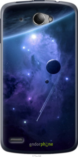 Силиконовый чехол Планеты в синем космосе для Lenovo S920 - 171u-53 изображение 