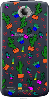 Силиконовый чехол Кактусы 4 для Lenovo S920 - 4856u-53 изображение 