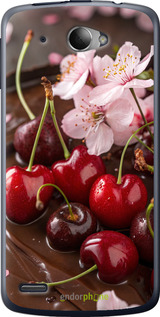 Силиконовый чехол Вишня в шоколаде для Lenovo S920 - 6698u-53 изображение 