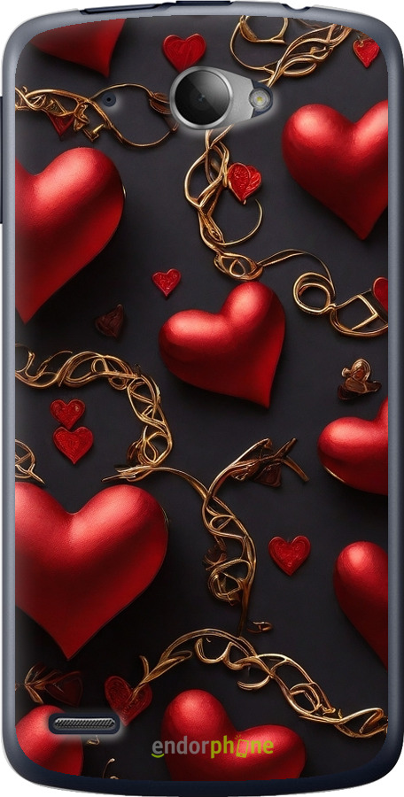 Силіконовий чехол Сердечки для Lenovo S920 - 5831u-53 изображение 
