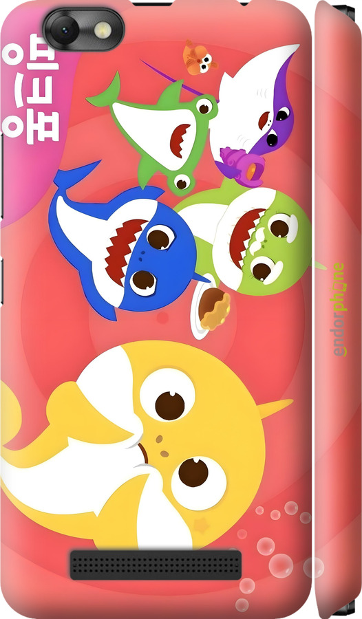 3D пластиковый матовый чехол Бейби Шаркс для Lenovo Vibe C A2020 - 6305m-283 изображение 