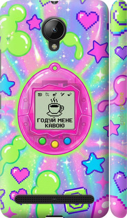 3D пластиковый матовый чехол 'Y2K Aesthetic Retro Pet: Годуй мене кавою' для Lenovo Vibe C2 изображение 3