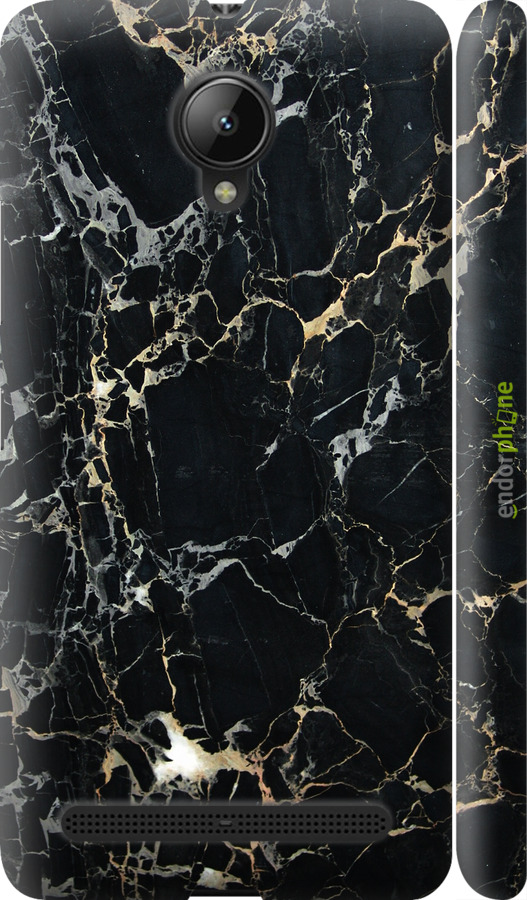 

3D-muovi matta cover "Musta marmori" for Lenovo Vibe C2