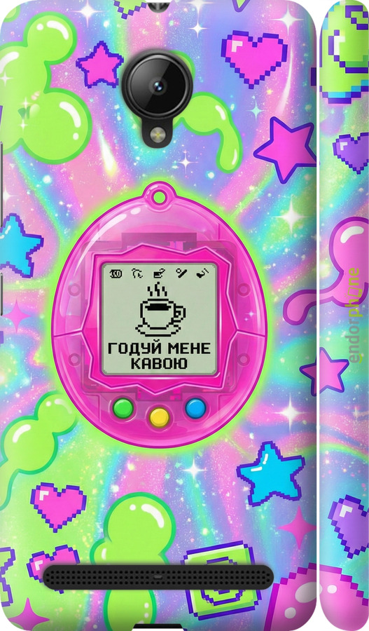 3D пластиковый матовый чехол Y2K Aesthetic Retro Pet: Годуй мене кавою для Lenovo Vibe C2 - 6784m-397 изображение 