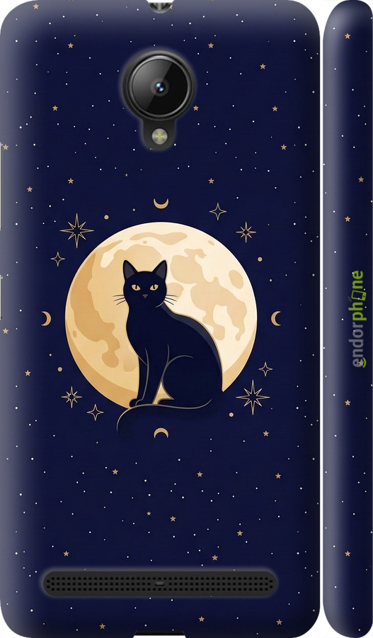 3D пластиковый матовый чехол Cute Cat Celestial/Witchy для Lenovo Vibe C2 - 6787m-397 изображение 