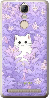 Силиконовый чехол Котик в цветах для Lenovo Vibe K5 Note Pro - 6390u-394 изображение 