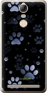 Силіконовий чехол З синіми відбитками лап для Lenovo Vibe K5 Note Pro - 6441u-394 изображение 