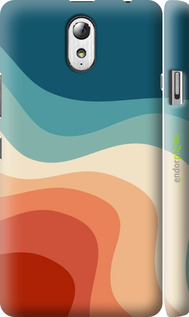 3D пластиковый матовый чехол В стиле ретро с волнами для Lenovo Vibe P1m - 6531m-154 изображение 