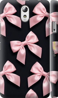 3D пластиковый матовый чехол 'Coquette Ribbons Dark Coquette' для Lenovo Vibe P1m изображение 1