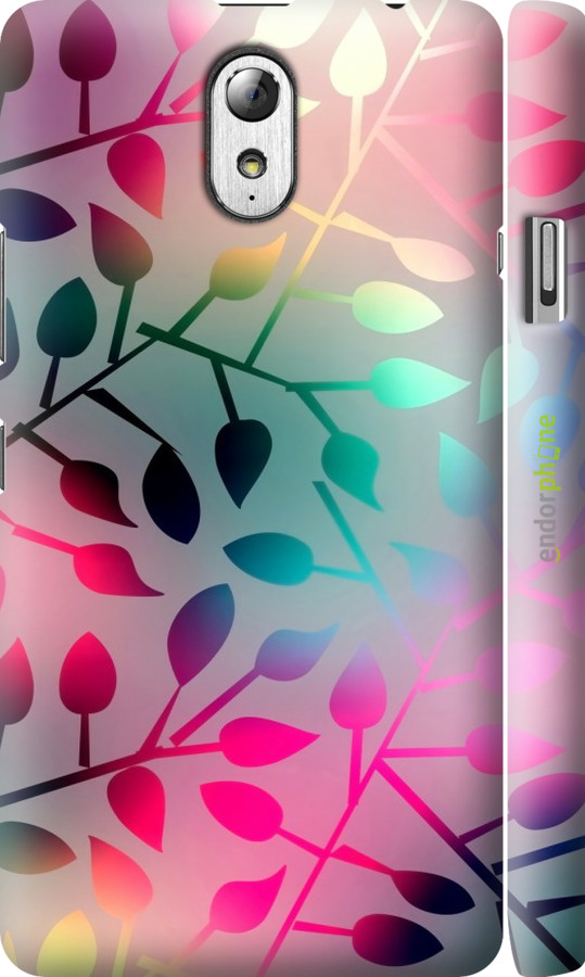 

3D пластиковий матовий чохол "Листя" для Lenovo Vibe P1m